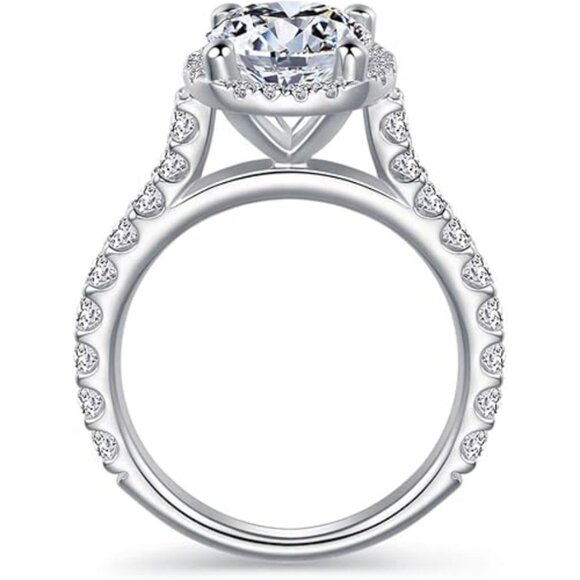 True D Color 2ct Moissanite Engagement Rings